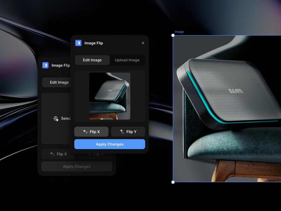 Screenshot of the Image Flip plugin for Framer