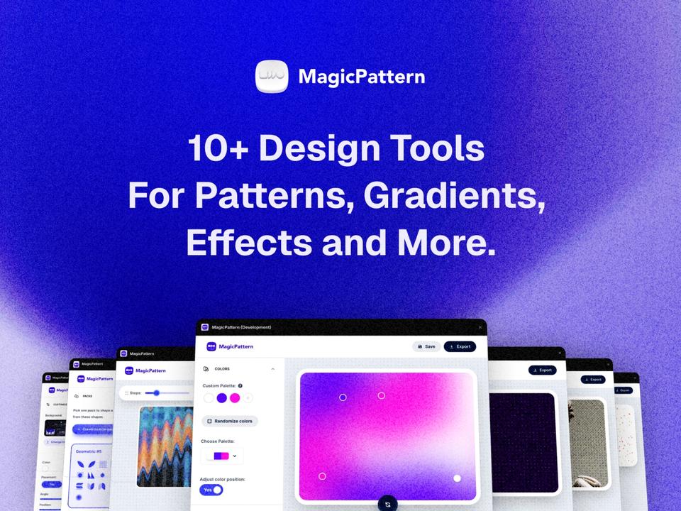 Screenshot of the MagicPattern plugin for Framer